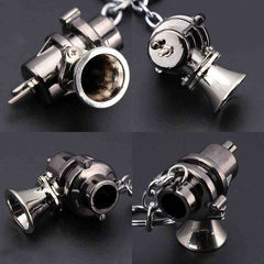Automotive BOV Keychain Creative Blow Off Valve Auto Parts Accessories Key Chain Ring Keyfob Key Holder Keyring