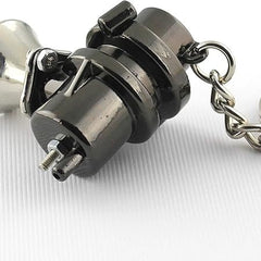 Automotive BOV Keychain Creative Blow Off Valve Auto Parts Accessories Key Chain Ring Keyfob Key Holder Keyring