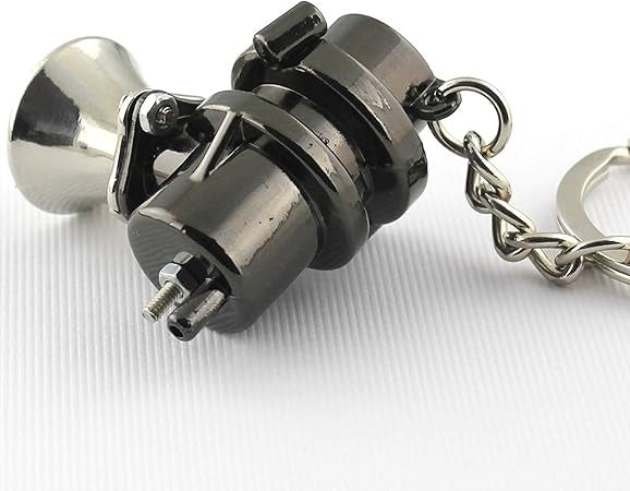 Automotive BOV Keychain Creative Blow Off Valve Auto Parts Accessories Key Chain Ring Keyfob Key Holder Keyring