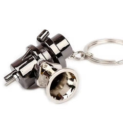 Automotive BOV Keychain Creative Blow Off Valve Auto Parts Accessories Key Chain Ring Keyfob Key Holder Keyring