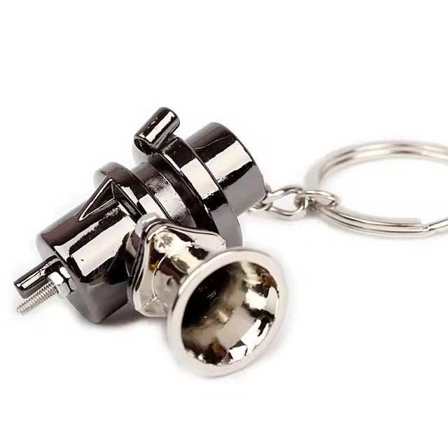 Automotive BOV Keychain Creative Blow Off Valve Auto Parts Accessories Key Chain Ring Keyfob Key Holder Keyring