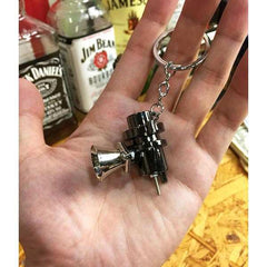 Automotive BOV Keychain Creative Blow Off Valve Auto Parts Accessories Key Chain Ring Keyfob Key Holder Keyring