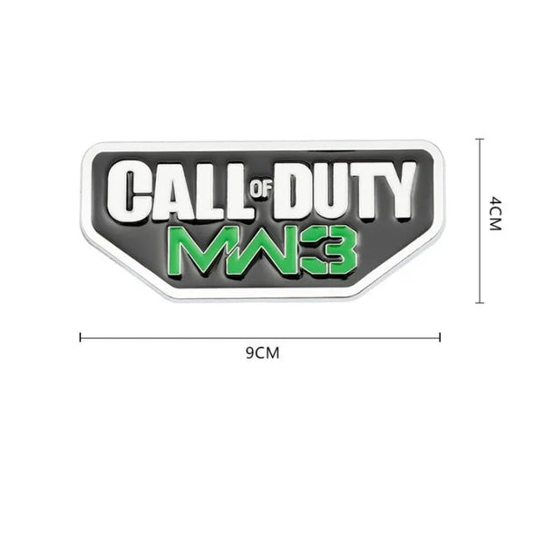 Automotive Car Call Of Duty Game Modern Warfare MW3 Metal Emblem Sticker Decal