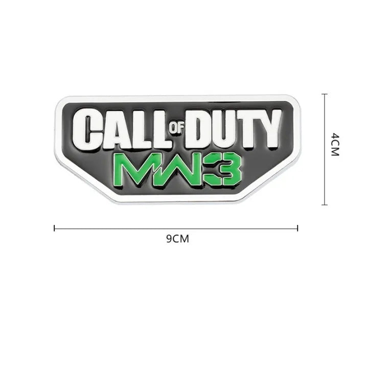 Automotive Car Call Of Duty Game Modern Warfare MW3 Metal Emblem Sticker Decal