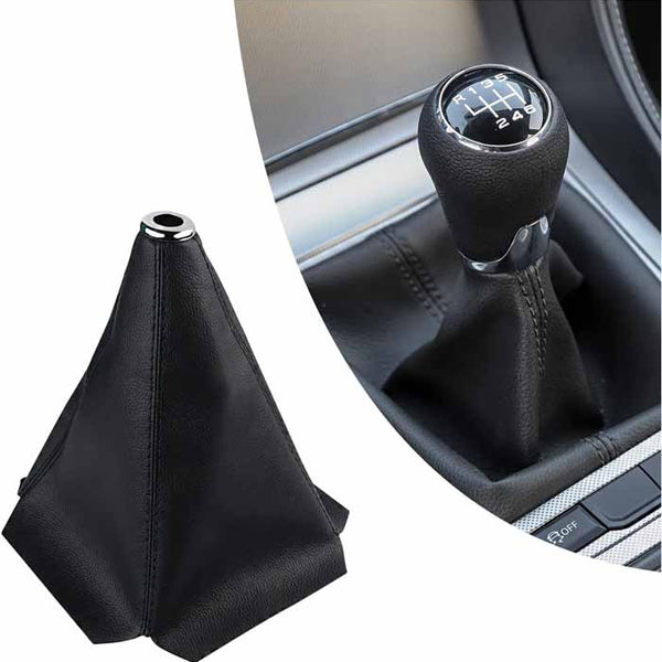 Car PVC Black Retainer/Black Stitch JDM Shift Knob Shifter Boot Cover MT/AT
