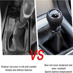 Car PVC Black Retainer/Black Stitch JDM Shift Knob Shifter Boot Cover MT/AT