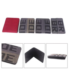 Car Racing JDM Custom Stitched B/G Fabric Bifold Wallet Gradate Men