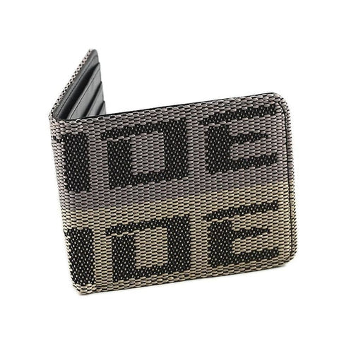 Car Racing JDM Custom Stitched B/G Fabric Bifold Wallet Gradate Men