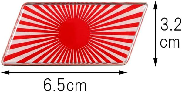 Autotmotive Car Bike JDM Sun Japan Rising Flag Color Fashionable Accessories Emblem Badge Decal Sticker