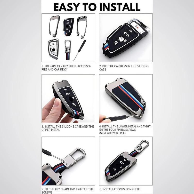 Car Metal Key Cover For Suzuki Grand Vitara, Brezza, Baleno, Swift, Fronx, XL6, Jimny, Ciaz, Dzire, Ertiga