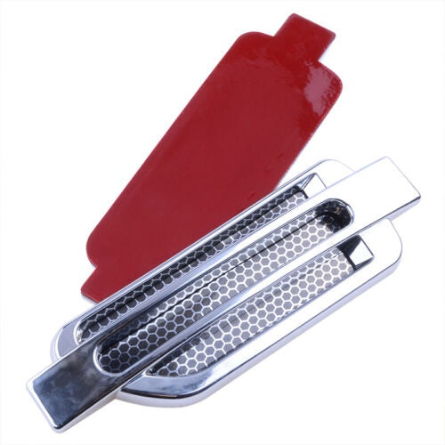 2PCS Chrome Car Auto Bonnet Air Intake Flow Side Fender Vent Hood Scoop Cover