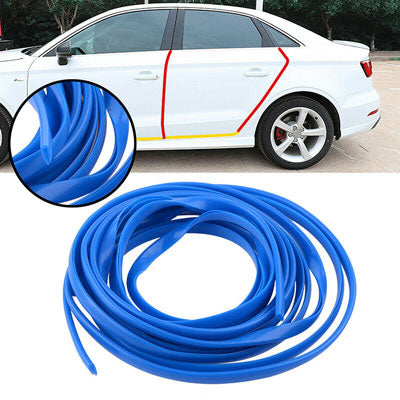 BLUE 5.6M Car Door Edge Lip Strip Guard Protector Moulding Trim Anti Dent Scratch