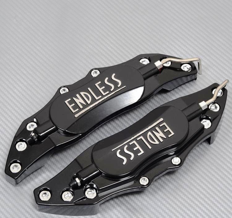 Universal Car Aluminum Alloy ENDLESS Front & Rear Disc Brake Caliper Cover Big Size (Black Colour)