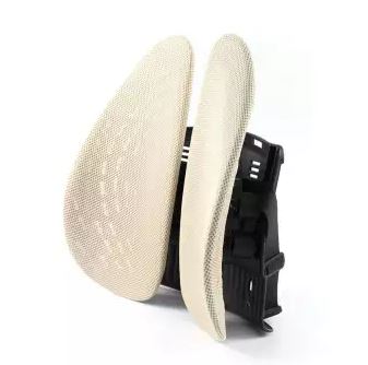 BEIGE Breathable Back Support Cushion - Lumbar Support - Ergonomic Design Backrest for Back Pain Relief fits All Types Car Office Chair