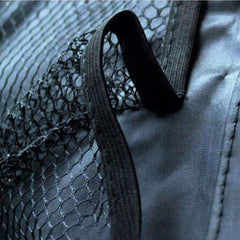 Car Back Seat Organizer Storage Bag Hanging Mesh Pockets With Multi Compartments (Black)