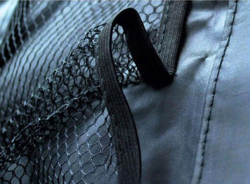 Car Back Seat Organizer Storage Bag Hanging Mesh Pockets With Multi Compartments (Black)