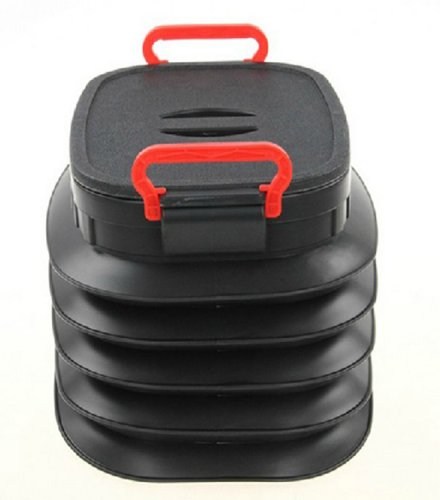 18 Liter Retractable Bucket Collapsible Pail Storage Container Car /Outdoor Camp Use (With Lid)