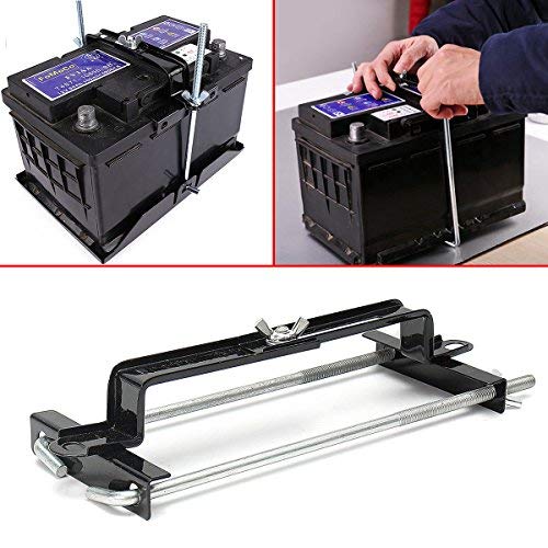 Battery Retaining Holding Clamp Bracket Bolt Tie Hold Down Kit For Car