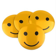 4pcs Smiley Emoji Face Emblem Car Wheel Center Hub Cap Caps Badge Sticker Decal 60mm