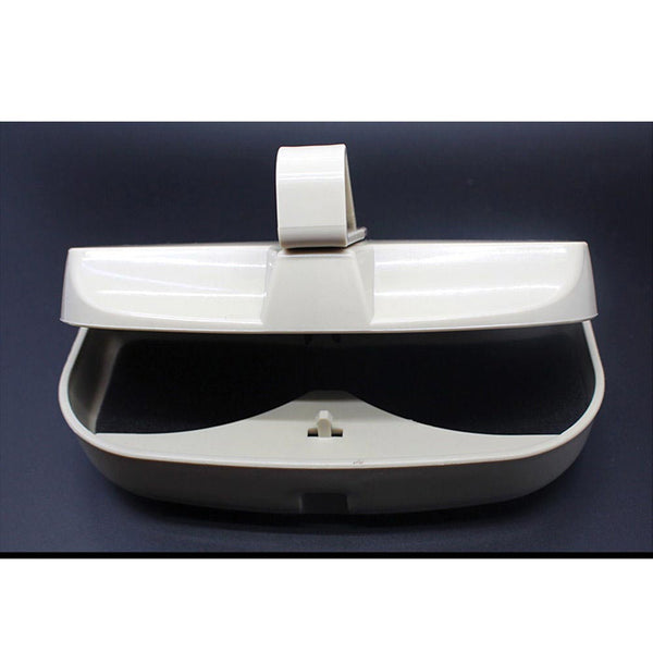 Car Front Driver Side Sunglasses Storage Box / Eyeglass Case Clip Type (Beige Color)