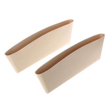 2pcs Catch Caddy Car Seat Catcher, Car Organizer Beige Color