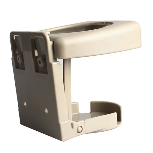 Universal Car One Touch Folding Drink Holder Bottle Can Cup Glass Holder - Beige