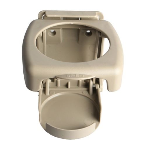 Universal Car One Touch Folding Drink Holder Bottle Can Cup Glass Holder - Beige