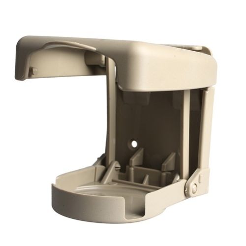 Universal Car One Touch Folding Drink Holder Bottle Can Cup Glass Holder - Beige