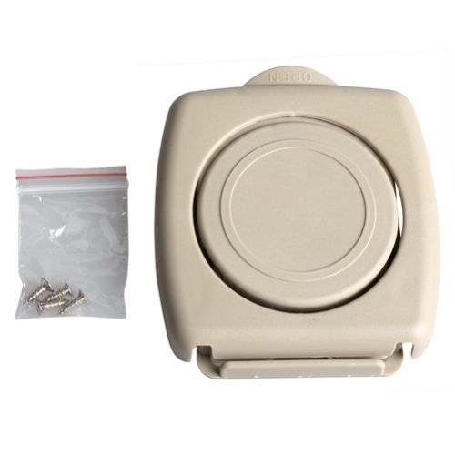 Universal Car One Touch Folding Drink Holder Bottle Can Cup Glass Holder - Beige