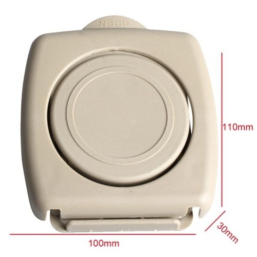 Universal Car One Touch Folding Drink Holder Bottle Can Cup Glass Holder - Beige