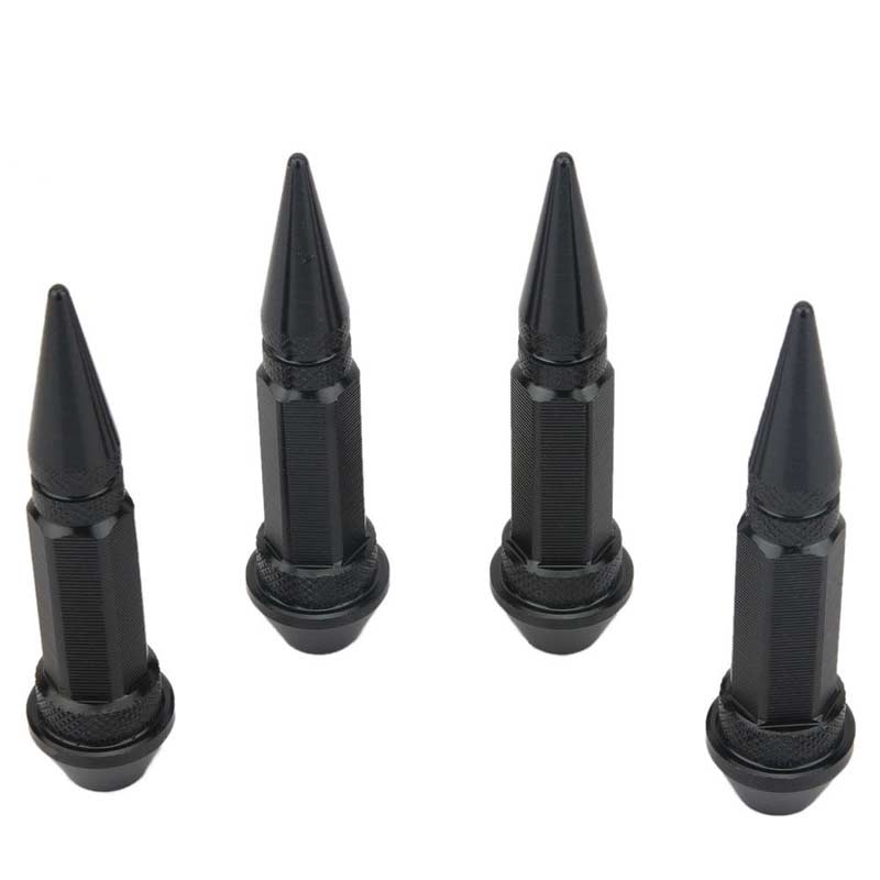 4 Pcs Universal Spike Wheel Air Valve Stem Cap Car Bike Tire Tyre Screw Dust Cover