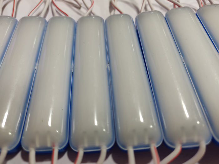 10pcs Blue Big Tube LED Module String with COB 2W LED DC12V 100LM Light Waterproof IP65 with Adhesive Tape