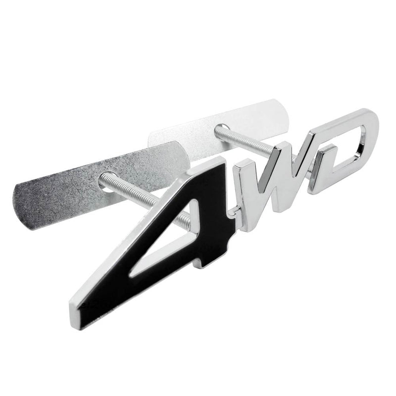 1pc Front Grill Black 4WD 3D Car Emblem Tuning Metal Logo Badge