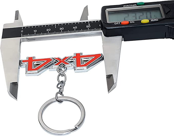 Black 4x4 Logo Chrome Metal Zinc Alloy Keychain For All Bikes And Cars