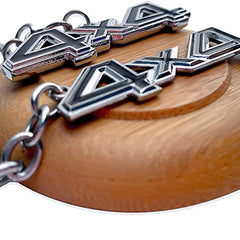 Black 4x4 Logo Chrome Metal Zinc Alloy Keychain For All Bikes And Cars
