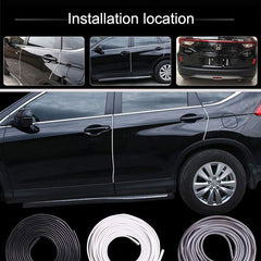 BLACK 5.6M Car Door Edge Lip Strip Guard Protector Moulding Trim Anti Dent Scratch