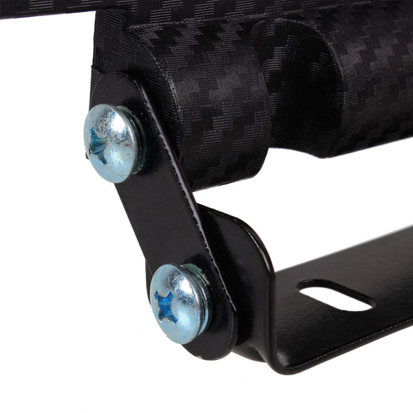 Black-Carbon Fiber Adjustable Rotating Number Plate Auto License Plates Frame Holder