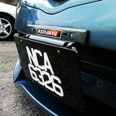 Black-Carbon Fiber Adjustable Rotating Number Plate Auto License Plates Frame Holder