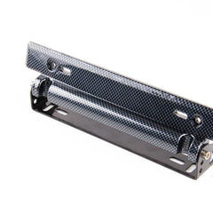 Black-Carbon Fiber Adjustable Rotating Number Plate Auto License Plates Frame Holder