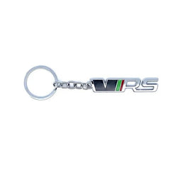 Black Chrome Silver VRS 3D Logo Emblem Metal Keychain For Bikes And Cars