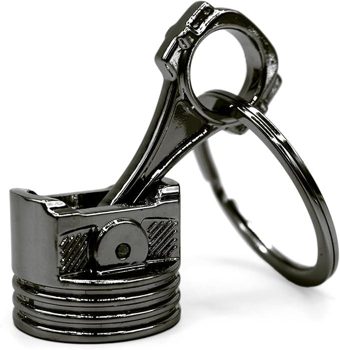 Internal Combustion Auto Engine Piston Car Pendant Alloy Keychain Key Ring