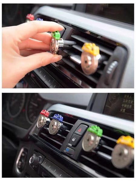 New Alloy Brake Disc Shape Style Car Air-Vent Air Freshener | Essential Scent Car Fragrance Diffuser Perfume Aromatherapy Interior Decoration For All Type Cars AC Vents