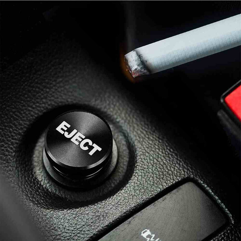 Black Eject Aluminum Car Cigarette Lighter Plug Replacement Push Button Fits Most Automotive Vehicles