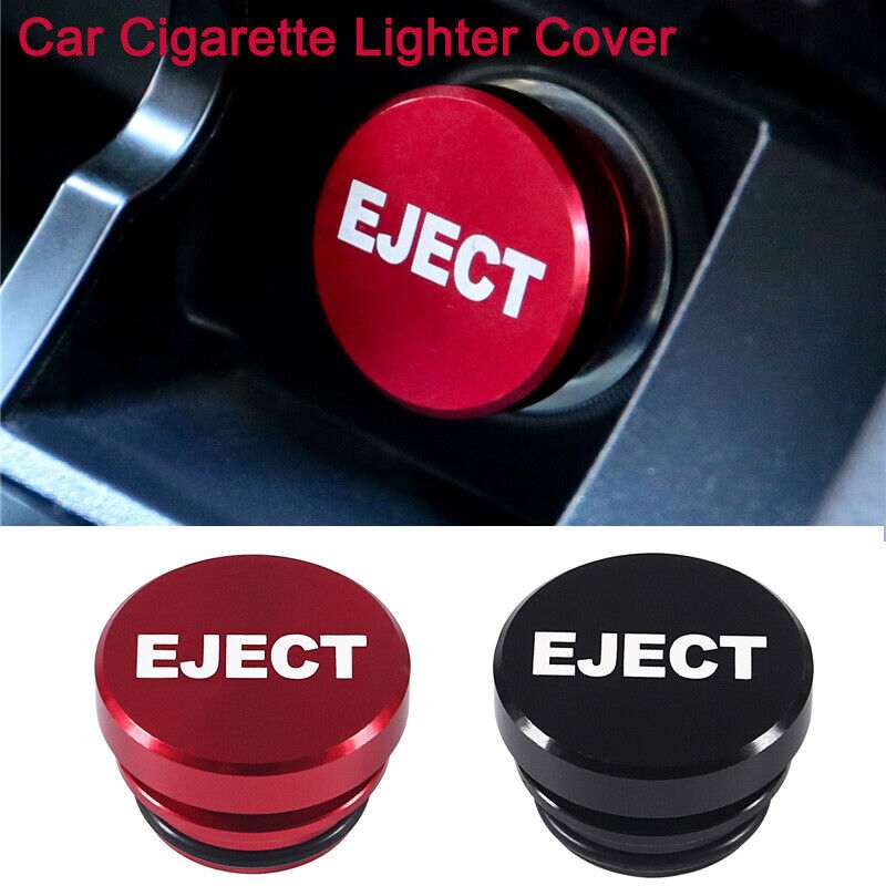Black Eject Aluminum Car Cigarette Lighter Plug Replacement Push Button Fits Most Automotive Vehicles