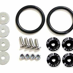 Black Finish JDM Quick Release Fasteners For Car Bumpers Trunk Fender Hatch Lids Kit.