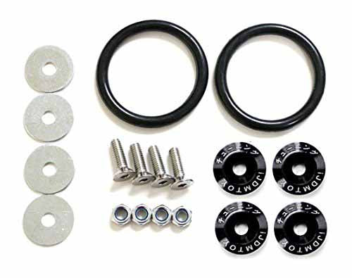 Black Finish JDM Quick Release Fasteners For Car Bumpers Trunk Fender Hatch Lids Kit.