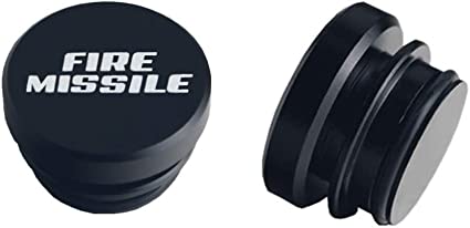 Black Fire Missile Aluminum Car Cigarette Lighter Plug Replacement Push Button Fits Most Automotive Vehicles