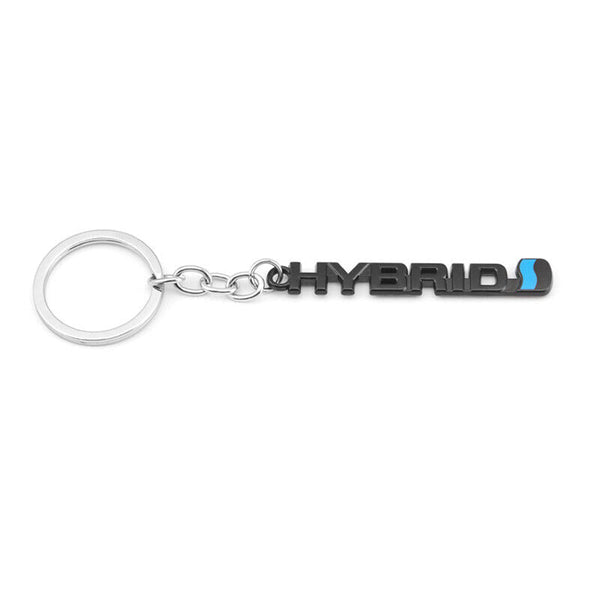 Black Hybrid 3D Logo Emblem Metal Keychain For Bikes And Cars