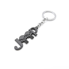Black JEEP 3D Logo Emblem Metal Keychain For Bikes And Cars