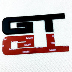 Black Metal GT Auto Rear Tailgate Badge Emblem Fender Trunk Lid Self Adhesive Sticker For Car